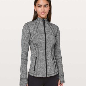 Lululemon Define Heathered Black Gray Zip Athletic Jacket Size 4
